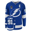 Tampa Bay Lightning Dresy Steven Stamkos 91 Adidas Stanley Cup 2022 Modrý Authentic - Pánské